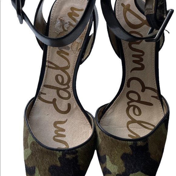 Beautiful Calf hair Sam Edelman camouflage heels with strap - Picture 5 of 6
